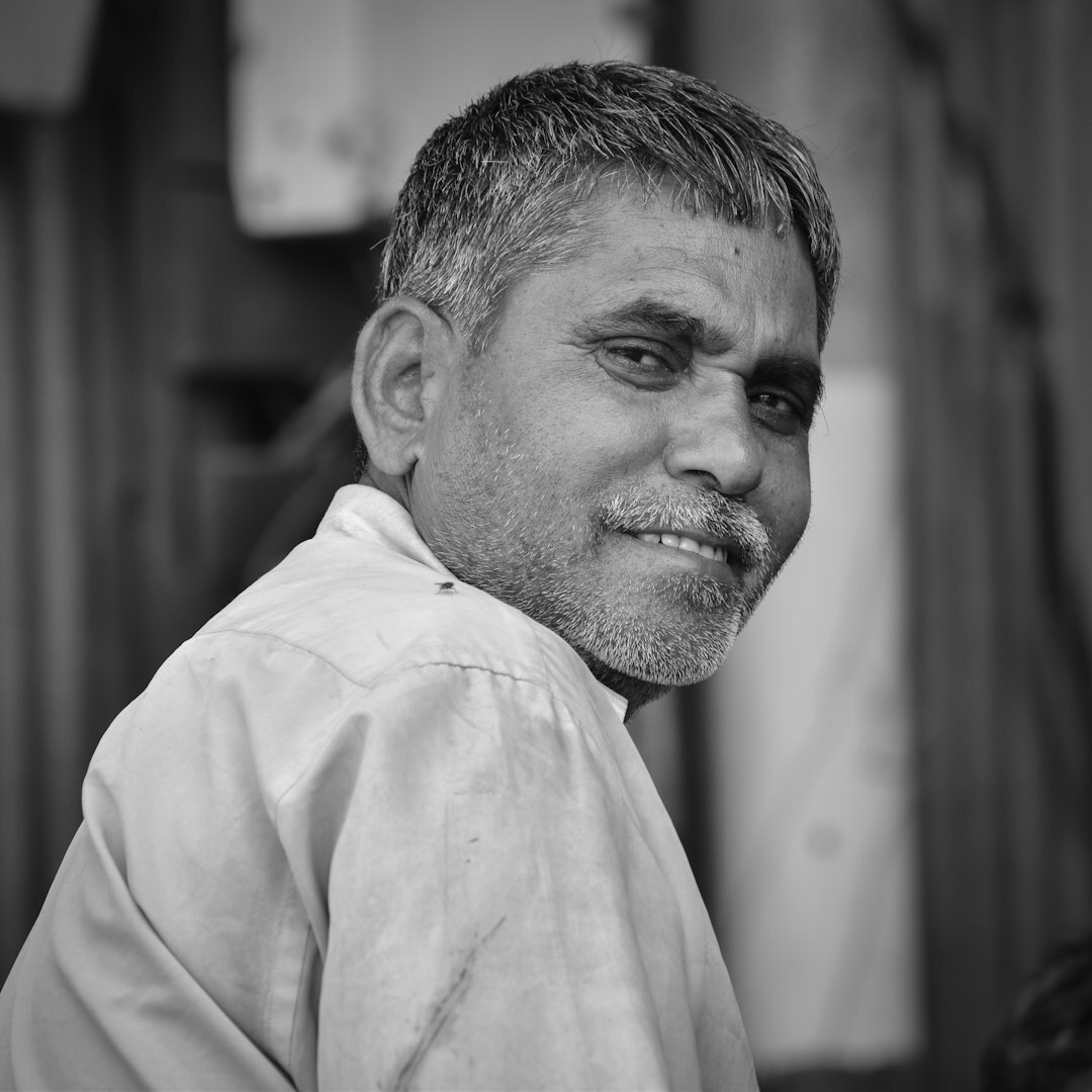 Portrait of an Indian Malaysian man in a studio setting
