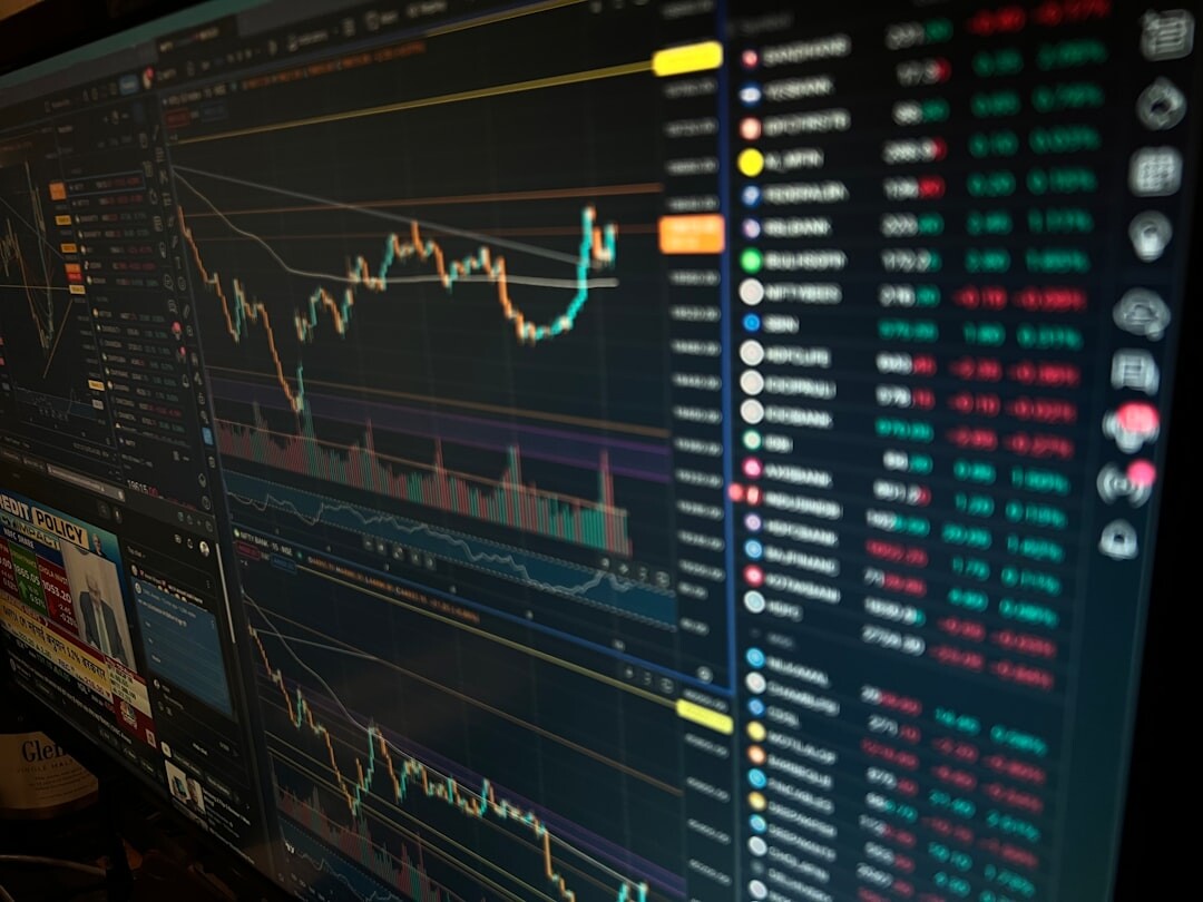 analytics charts on screen